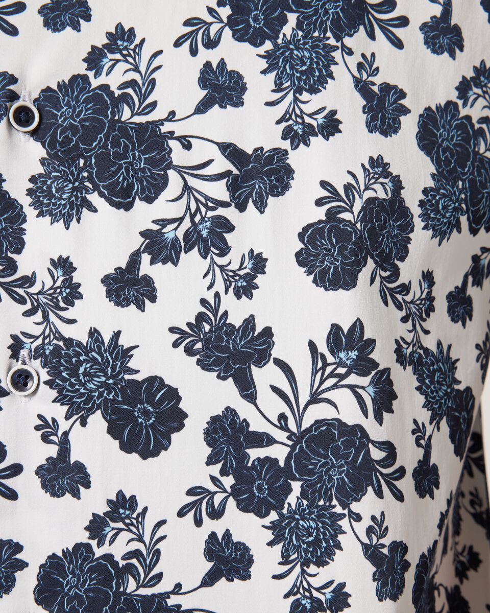 Floral Button-up Shirt, Blue, hi-res